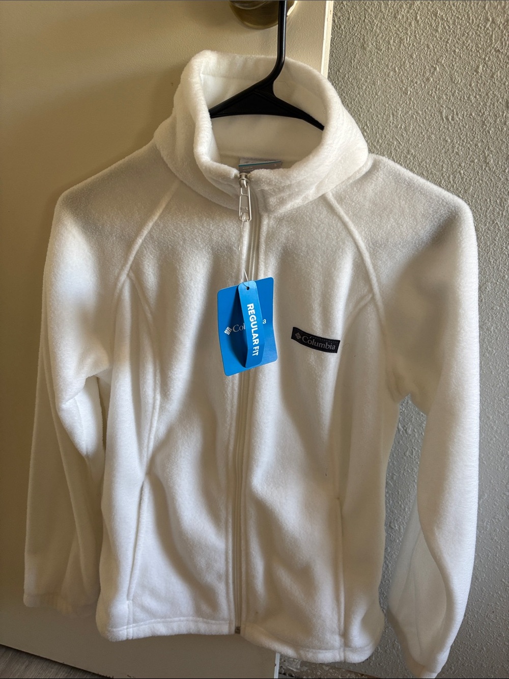 Columbia Women's White Full-Zip Teddy Fleece Jacket